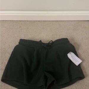 Women's Dark Green Athletic Shorts